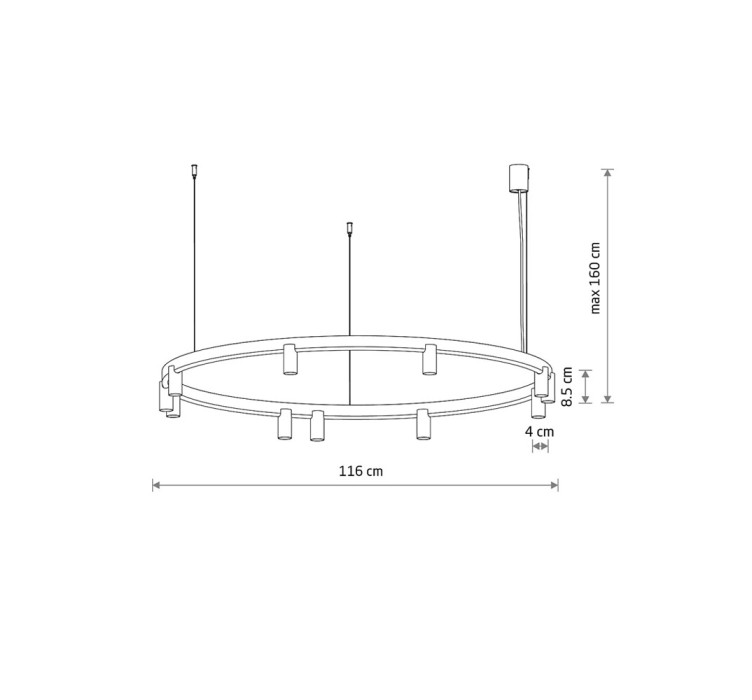 Люстра Nowodvorski 12287 Fourty Round GU10 R35+LED 11+6x10W+9W 3000K 710Lm IP20 бежева10